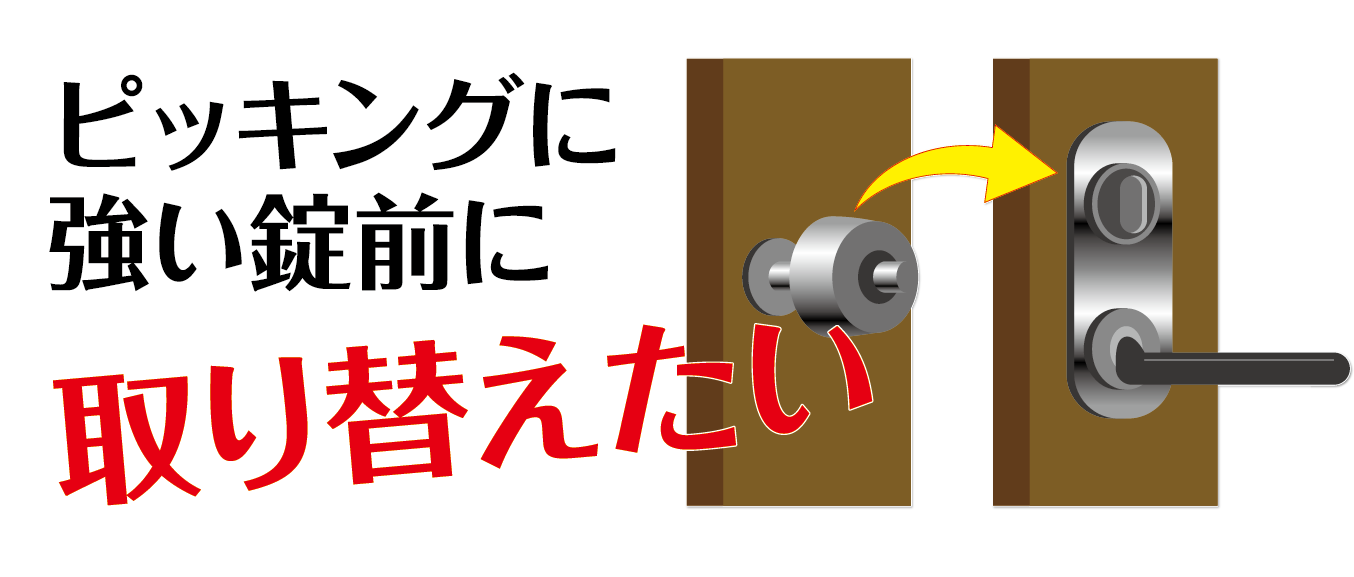 ピッキングに強い錠前に取替えたい